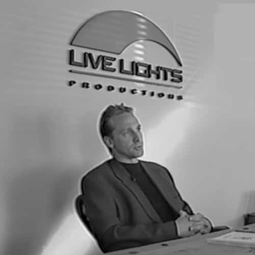 Dave Sutherland with the refreshed Live Lights logo.