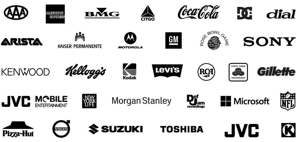 Logos from projects Live Lights has been involved with.